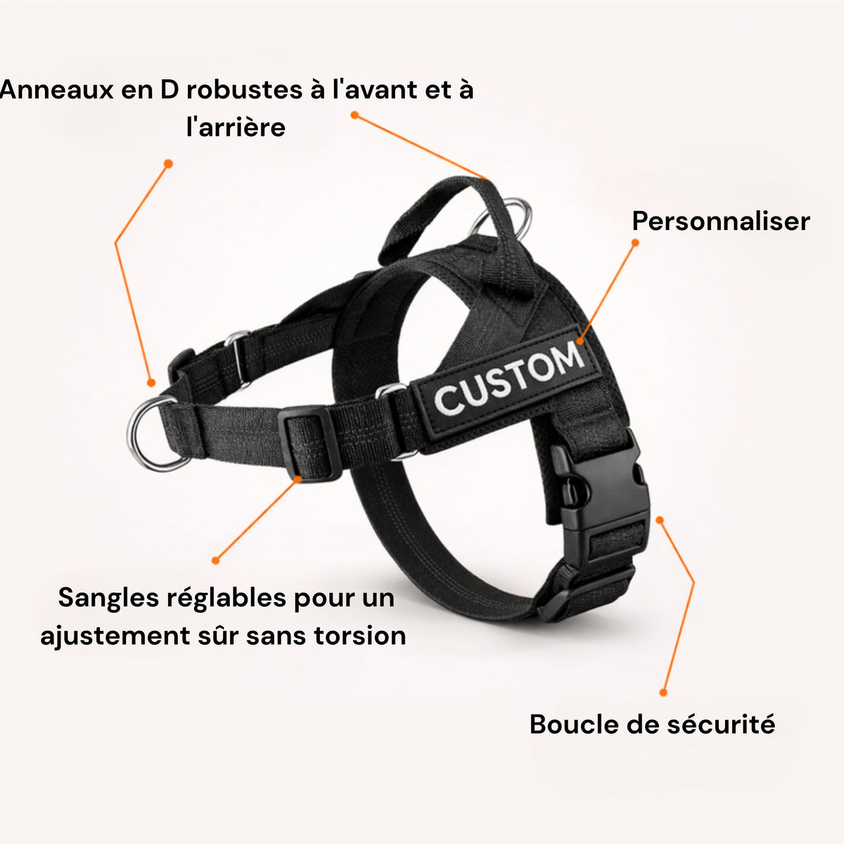 Harnais anti-traction Medalya pour chien